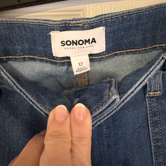 *NWOT* Sonoma Blue Denim high rise wide leg jeans - Picture 2 of 9